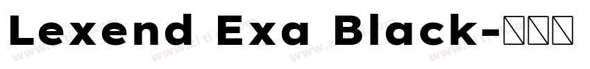 Lexend Exa Black字体转换